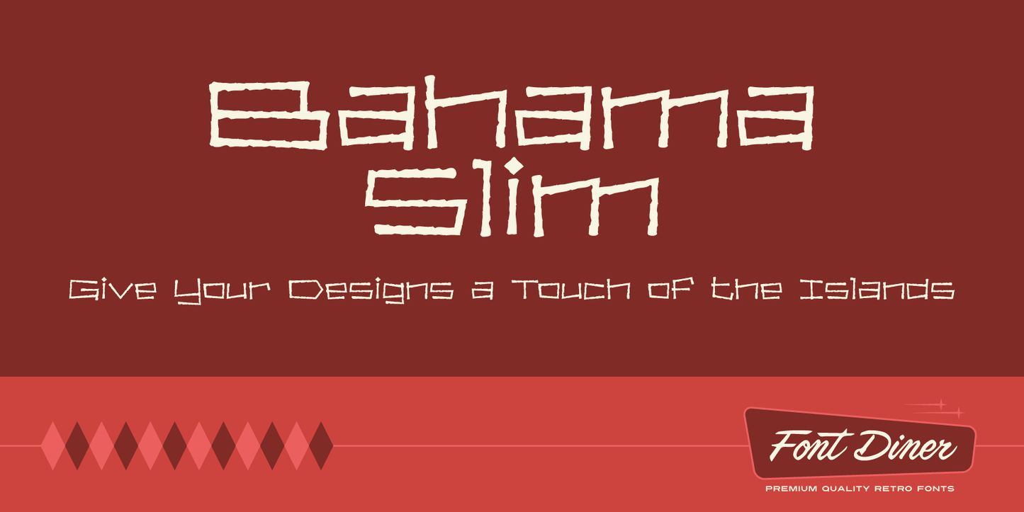 Bahama Slim font preview