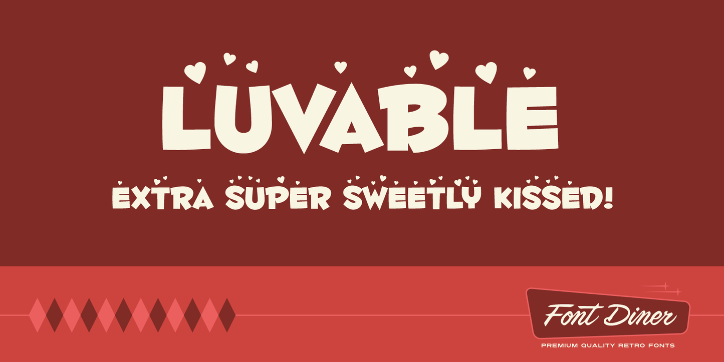 Fontdinerdotcom Luvable font preview
