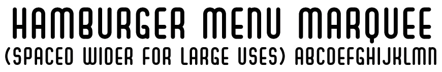 Hamburger Menu Marquee