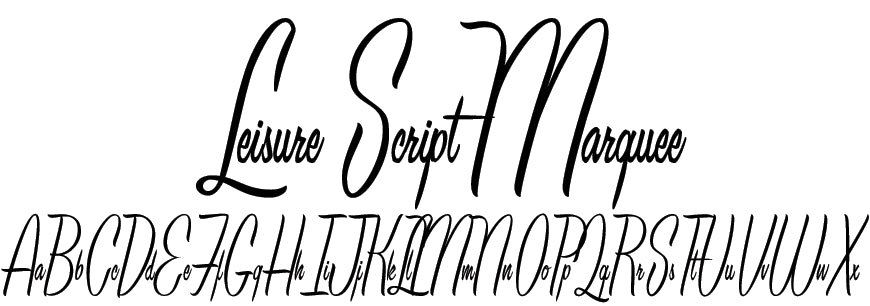 Leisure Script Marquee