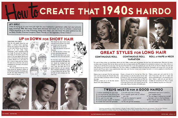 ATOMIC MAGAZINE – 1940S HAIRDO ARTICLE