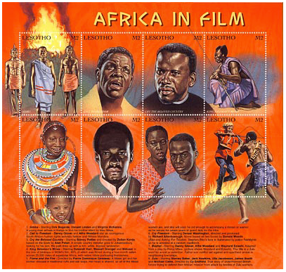 AFRICA IN FILM POSTAGE STAMPS
