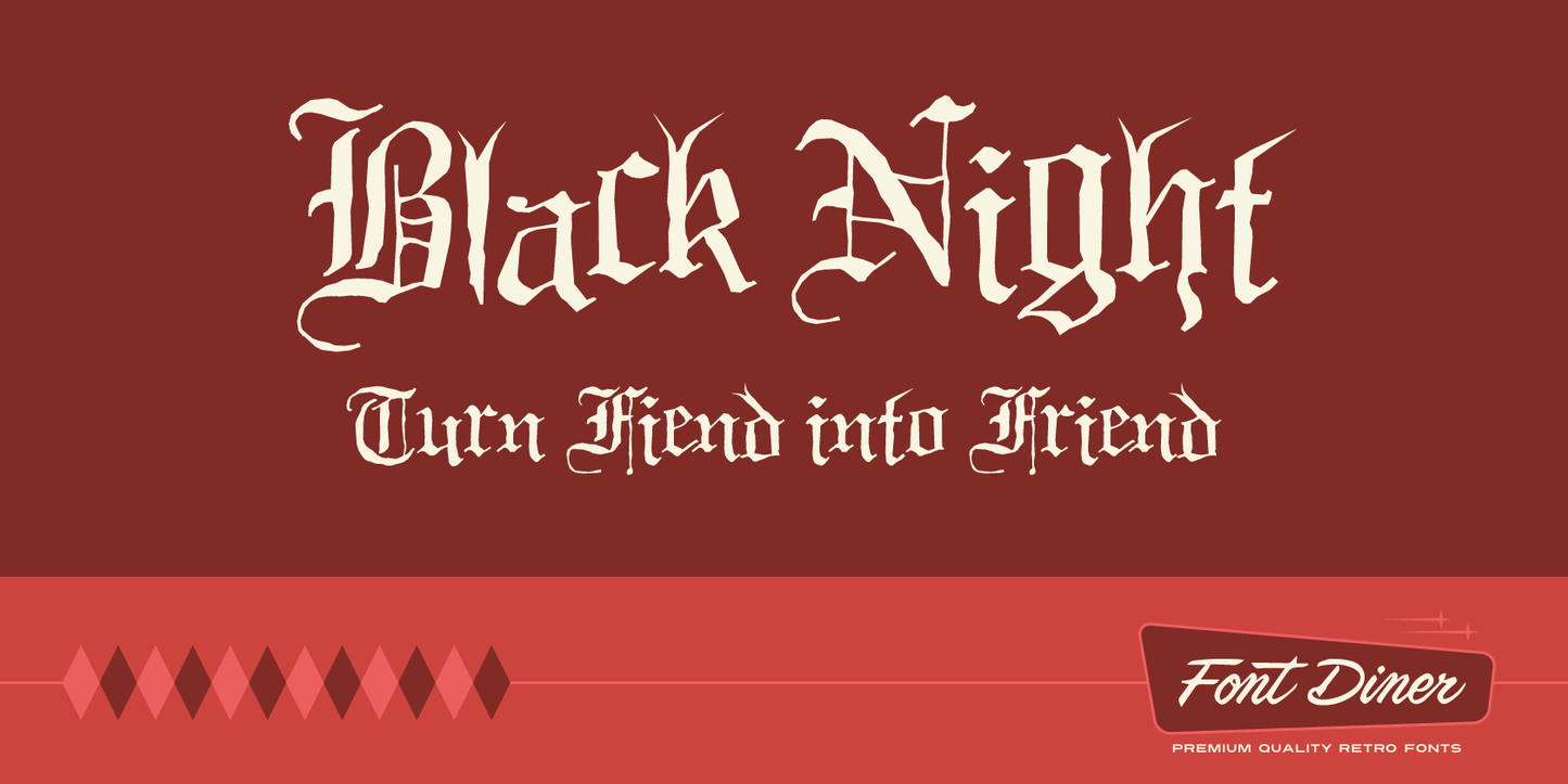 Black Night font preview