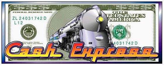 CASH EXPRESS CASINO SLOT GLASS