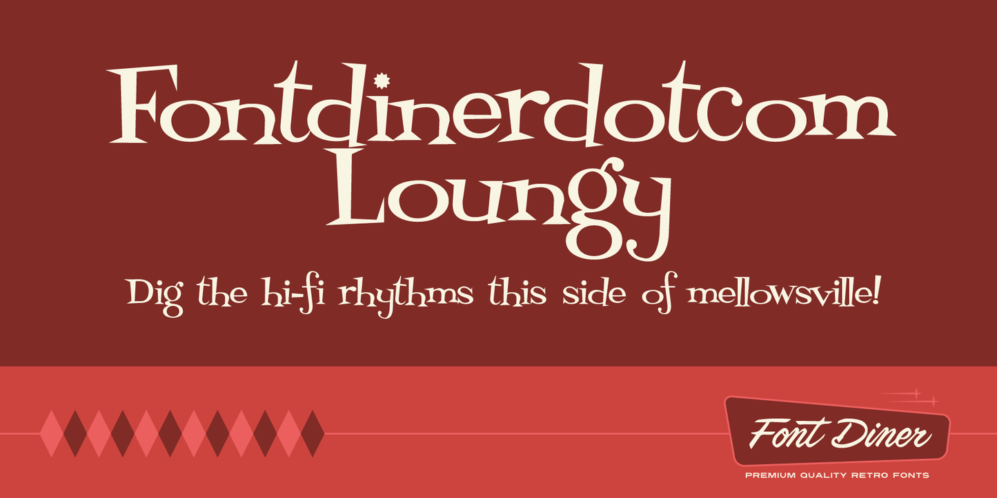 Fontdinerdotcom Loungy font preview