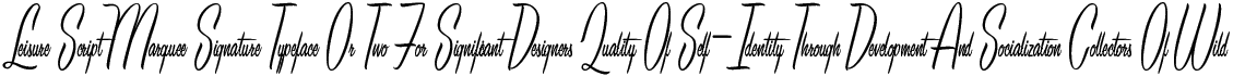 Leisure Script Marquee