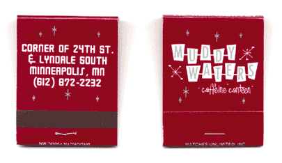 MUDDY WATERS COFFEE HOUSE MATCHBOOK