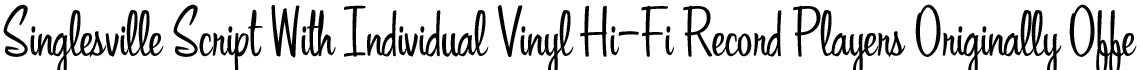Singlesville Script