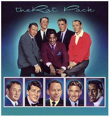 RAT PACK POSTAL STAMP SHEET