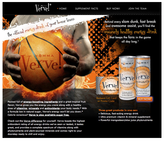 VERVE ENERGY DRINK WEBSITE