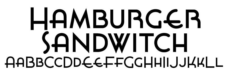 Hamburger Sandwitch Font