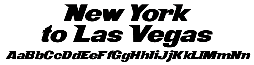 New York to Las Vegas Font